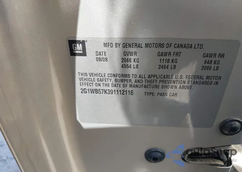 2009 Chevrolet Impala Ls from USA, damaged, VIN 2G1WB57K391112116